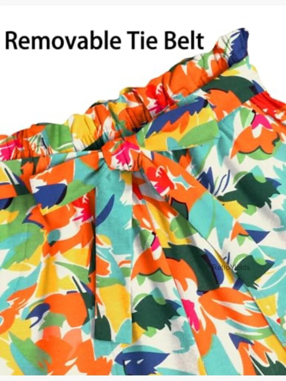 Girls 2 Piece Outfit Drop Shoulder Top & Paperbag Shorts Set Size 6-14